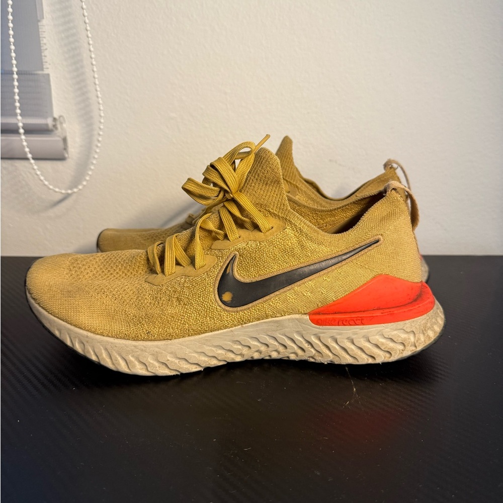 Nike Yellow and Red Running Shoes